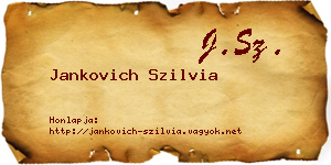 Jankovich Szilvia névjegykártya