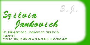 szilvia jankovich business card